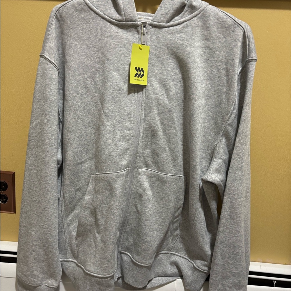 All in Motion Heather Gray Zip-Up Jacket new with tags. Mens size large!